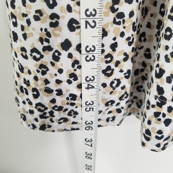 J. Crew Lightweight Cotton Puff Long Sleeve Cheetah Print Dress XS Ruffles - Picture 4 of 16